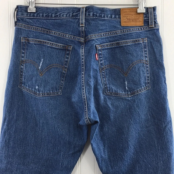 Levis Wedgie Fit High Rise Ankle Jeans Distressed - Picture 5 of 16